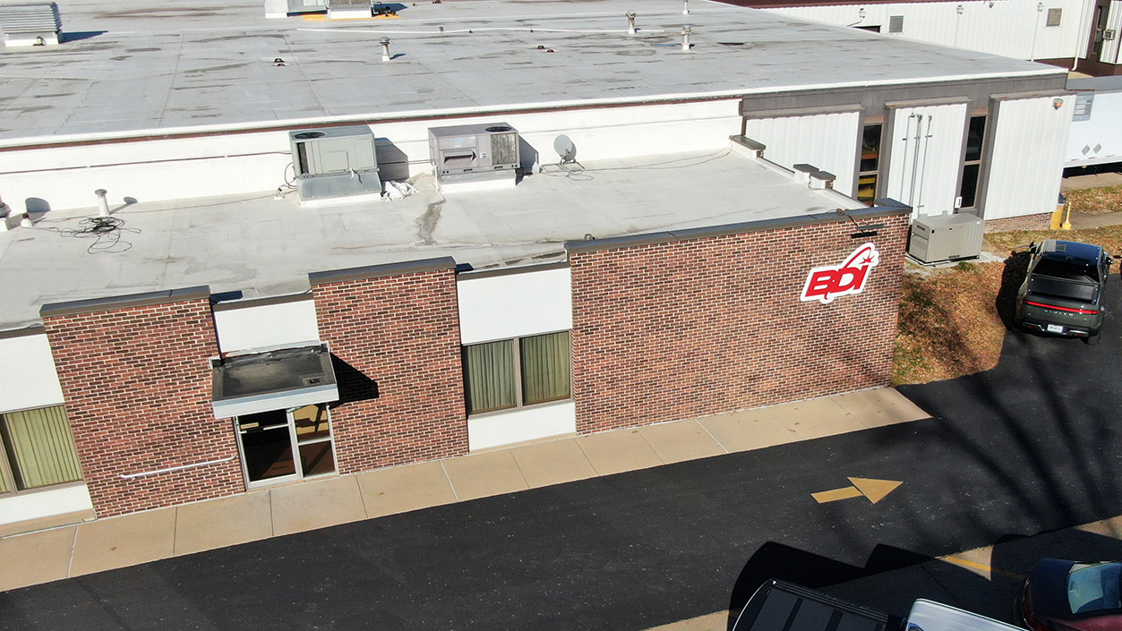 BDI Ground Screw headquarters - aerial view of Saint Louis manufacturing facility